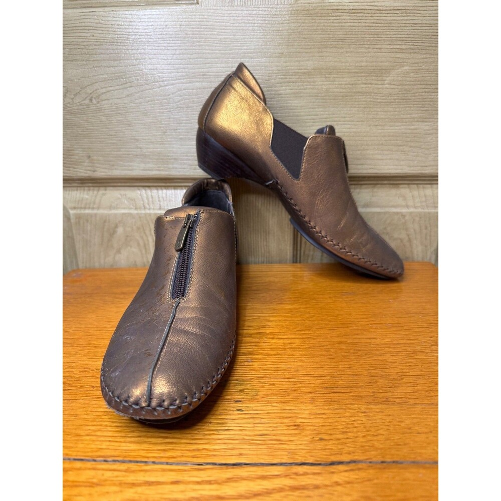 Donald J Pliner Womens Shoes Petta 9 1/2 Narrow Loafer Bootie Gold